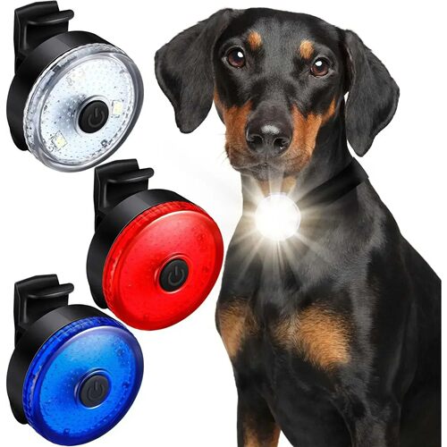 1-5Pcs LED Light Dog Collar Night Walking Pet Cat Glowing Pe