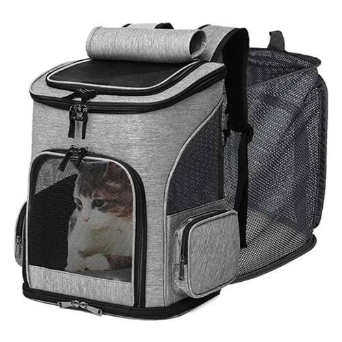Breathable Pet Cat Carrier Backpack Foldable Expandable Larg