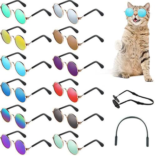 Puppy Dog Sunglasses Anti-skid Round Metal Cat Classic Retro