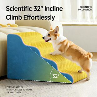3/4/5 Step Dog Cat Ramp Ladder Pet Stair Memory Foam Sponge