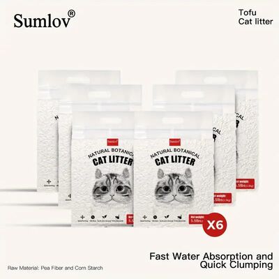 33lbs Sumlov Tofu Cat Litter, Natural Botanical, Dust-Free,