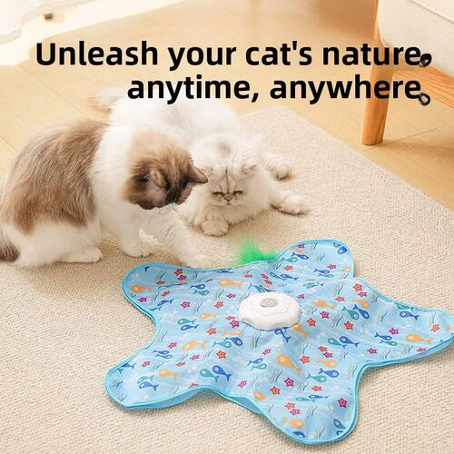 Cat Toys Interactive Hide and Seek Cat Toy with Mouse Squeak