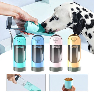 Summer Portable Pet Dog Water Bottle 300ml Drinking Bowl for