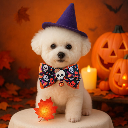 Halloween Pet Collar Dog Saliva Towel Collar Cat Scarf Scarf