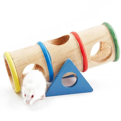 Hamster Toys Wooden Colorful Funny Seesaw Mouse Chinchilla G