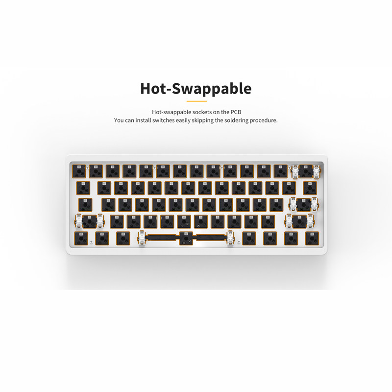 客制化60%有线蓝牙cnc铝合金玻纤rgb佳达隆g黄pro热插拔机械键盘