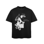 Moodswings 打伞女孩复古印花短袖 240g精梳棉中性风宽松T恤