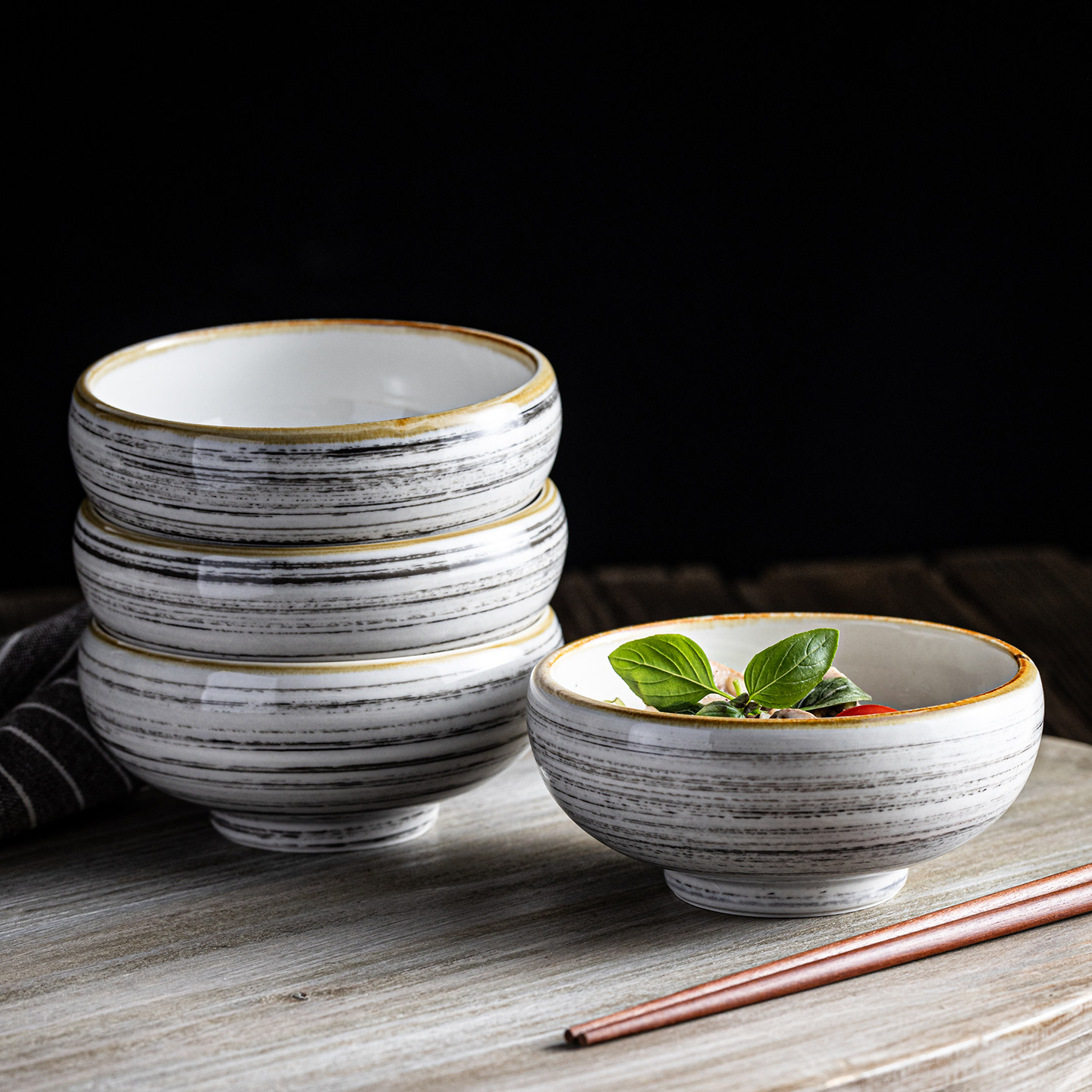 创意米饭碗吃饭碗商用高颜值陶瓷碗汤碗小碗餐厅餐具摆台碗碟套装,餐饮具,碗,淘宝优惠券,粉丝福利购,淘宝优惠卷