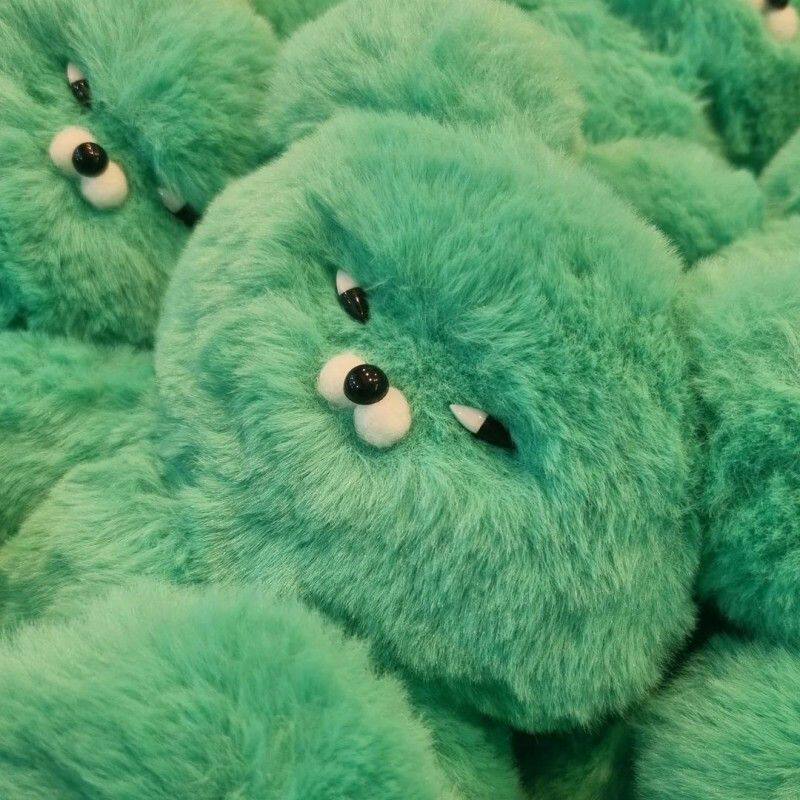 韩国芥末熊毛绒玩具同款玩偶绿色斜眼搞怪小熊可爱公仔玩偶