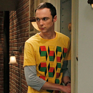 谢尔顿文化衫宽松极客校园青少年衣服短袖复古立体魔方韩版T恤男t