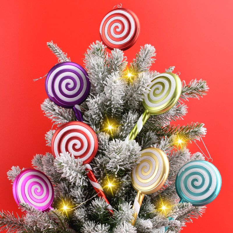 圣诞装饰品糖果圣诞树吊饰塑胶棒棒糖挂饰网红拍摄拍照道具礼物