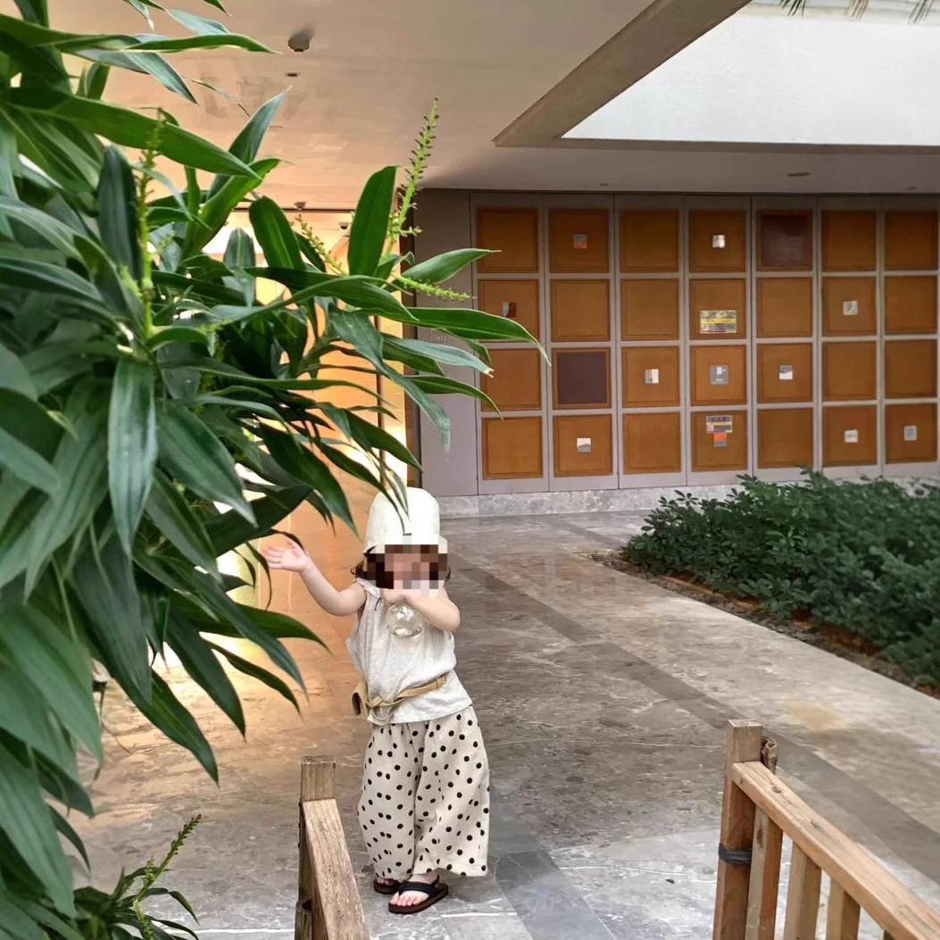 幼儿园宝宝波点休闲裤女童春夏洋气裤子儿童9分裤防蚊裤0033A089