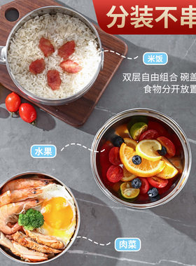 厂家直销304不锈钢快餐杯学生多功能大容量泡面杯加厚螺口饭盒