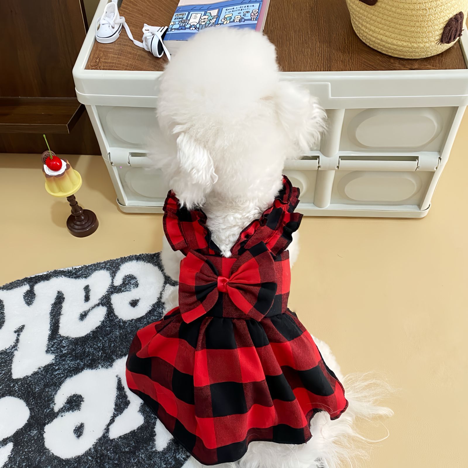 新款狗狗裙子夏装薄款泰迪博美中小型犬宠物衣服JK格子裙宠物裙子