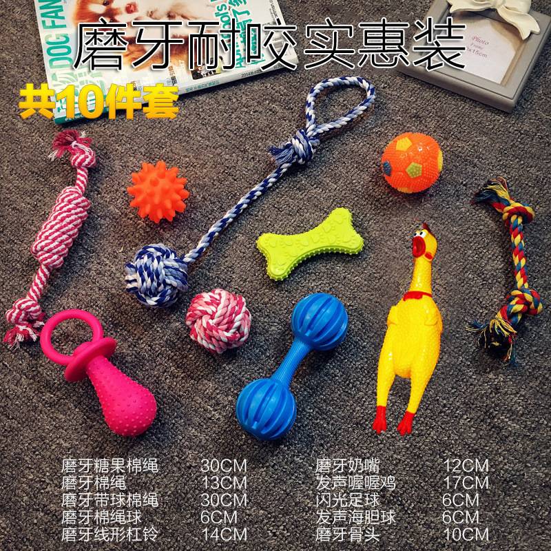 宠物玩具 狗狗套装玩具 发声玩具训犬用狗玩具 泰迪金毛