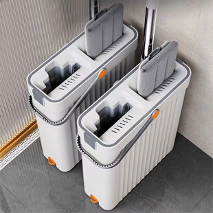 新款窄桶拖地刮刮乐拖把平板拖布家用手洗干湿分离懒人一拖净