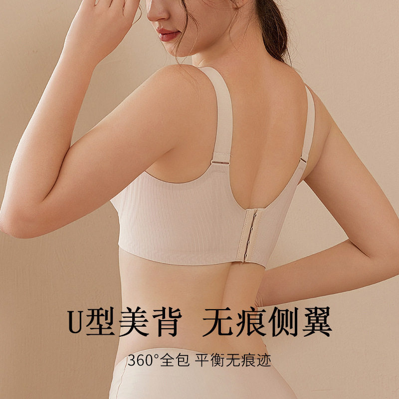 DE哺乳内衣女软支撑无钢圈防下垂大罩杯聚拢孕妇文胸可哺乳