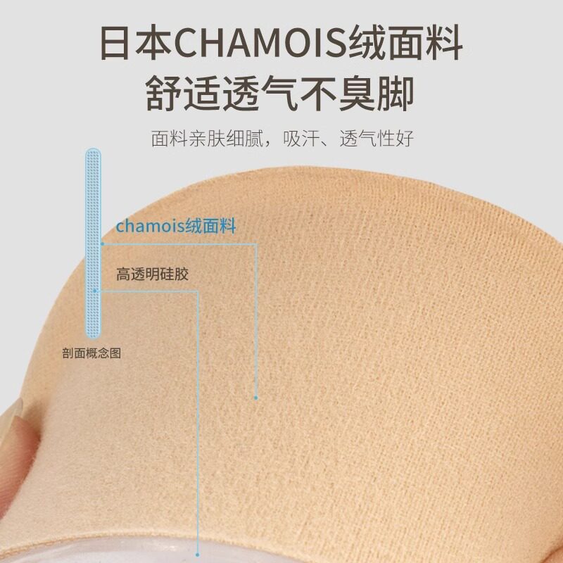 内增高硅胶鞋垫男女不累脚隐形减震增高垫半垫