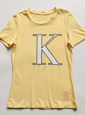 强货 时尚简约西K Jeans 专柜790 大LOGO款 短袖T恤 女U005