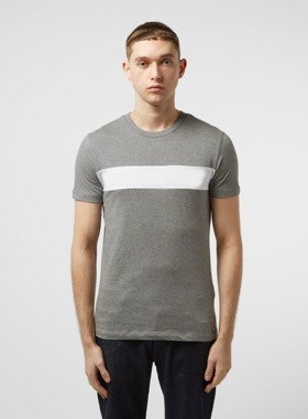 强货 时尚简约 西K Jeans 专柜790 撞色背景LOGO 超帅短袖T恤U079