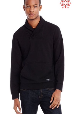 意大利阿玛呢AX 专柜1500v 超轻便保暖 超帅气青果领卫衣 男N326