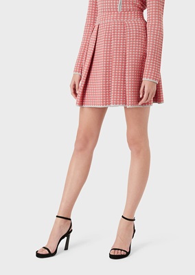 EA阿玛呢时尚气质双色带褶半裙