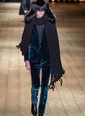 小众高端潮品init*al 专柜1590 时尚裁剪 帅气丝绒休闲裤 男U713