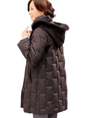 必收精品 Rin*sante 24秋冬 专柜3000 真丝+蓝狐毛领 羽绒服X532