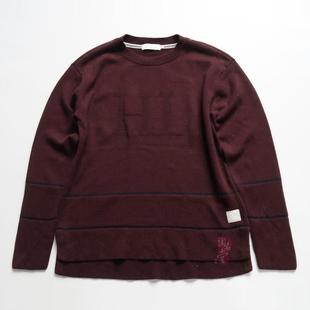 精品HENRI LL*YD 100+欧元提花大LOGO款 时尚经典针织衫 女U466