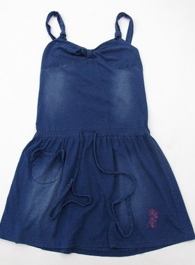 特 淑女时尚  超柔软舒适洗水 牛仔吊带裙 女M768