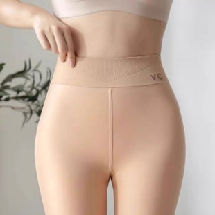 VC一体水光袜秋冬款 袜可外穿 保暖光腿女裸感肤色打底连裤