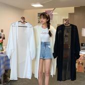 薄款 中长款 外套宽松防晒衣配裙子夏天外披 雪纺开衫 披肩女外搭夏季