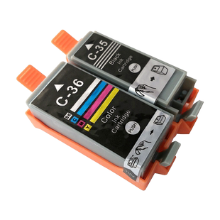 适用兼容佳能TR150墨盒 iP110  iP100 tr160便携式打印机PGI-35BK黑色国产墨盒CLI-36C彩色填充墨盒