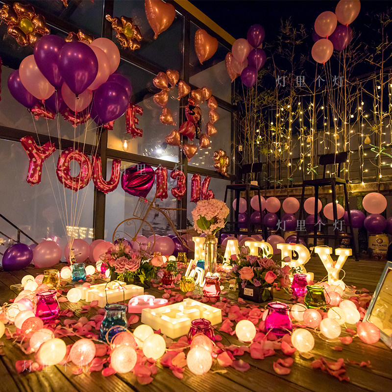 ktv Propose prop Romantic Surprise scene arrangement originality Supplies indoor outdoor Unburden Artifact Room Packagein the Festive supplies/Gift , Decorative lights  category - from Buy2taobao.com to provide professional Taobao agent buy service