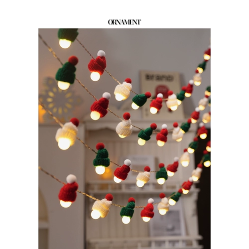 Рождественские украшения, атмосфера рождественской елки, маленькие разноцветные светодиодные гирлянды, гирлянды, реквизит, макет сцены, украшения, подвески, подвески