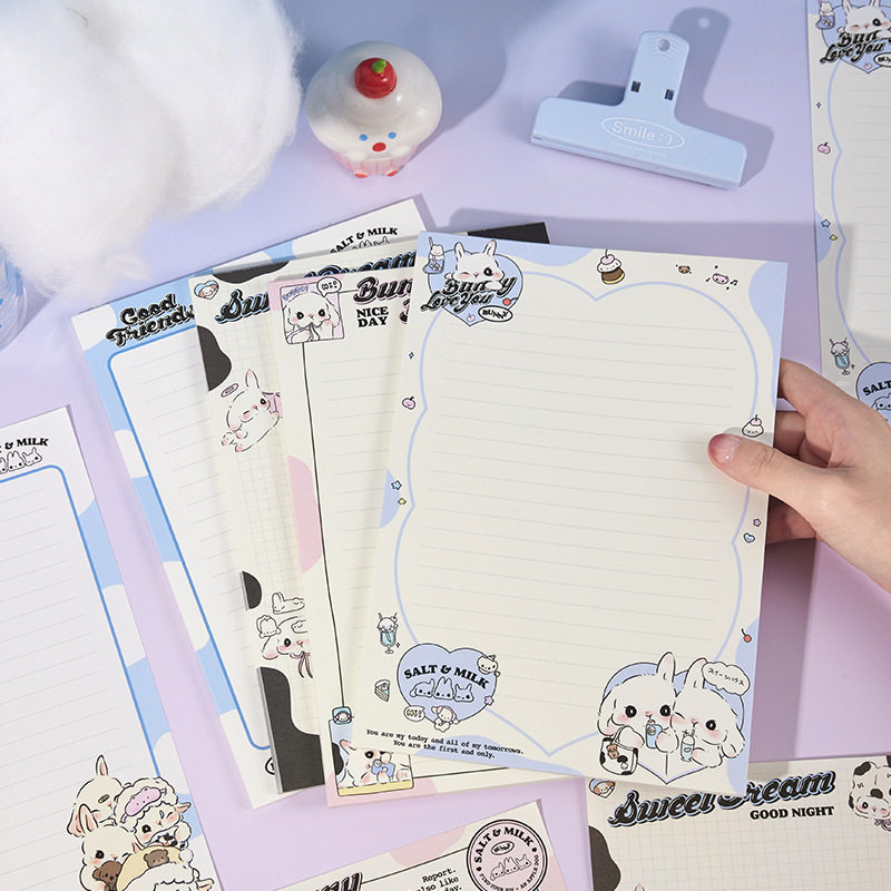 高颜值可撕草稿本卡通横线韩系