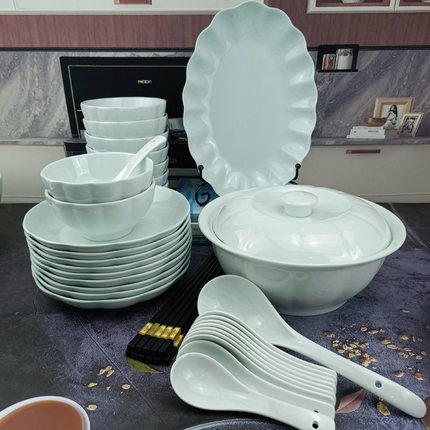 景德镇碗碟套装家用轻奢组合2025新款现代简约乔迁餐具碗盘子碗筷