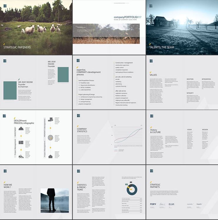 38页杂志介绍画册宣传公司AI产品手册矢量排版模版Ai图文宣传模版