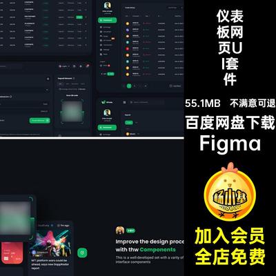 仪表板网页UI套件界面Figma模板和Web端NFT40商城FigmaFigma加密
