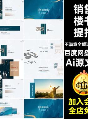 36P房地产楼盘销售楼书提报宣传画册手册内页排版AI设计素材模板