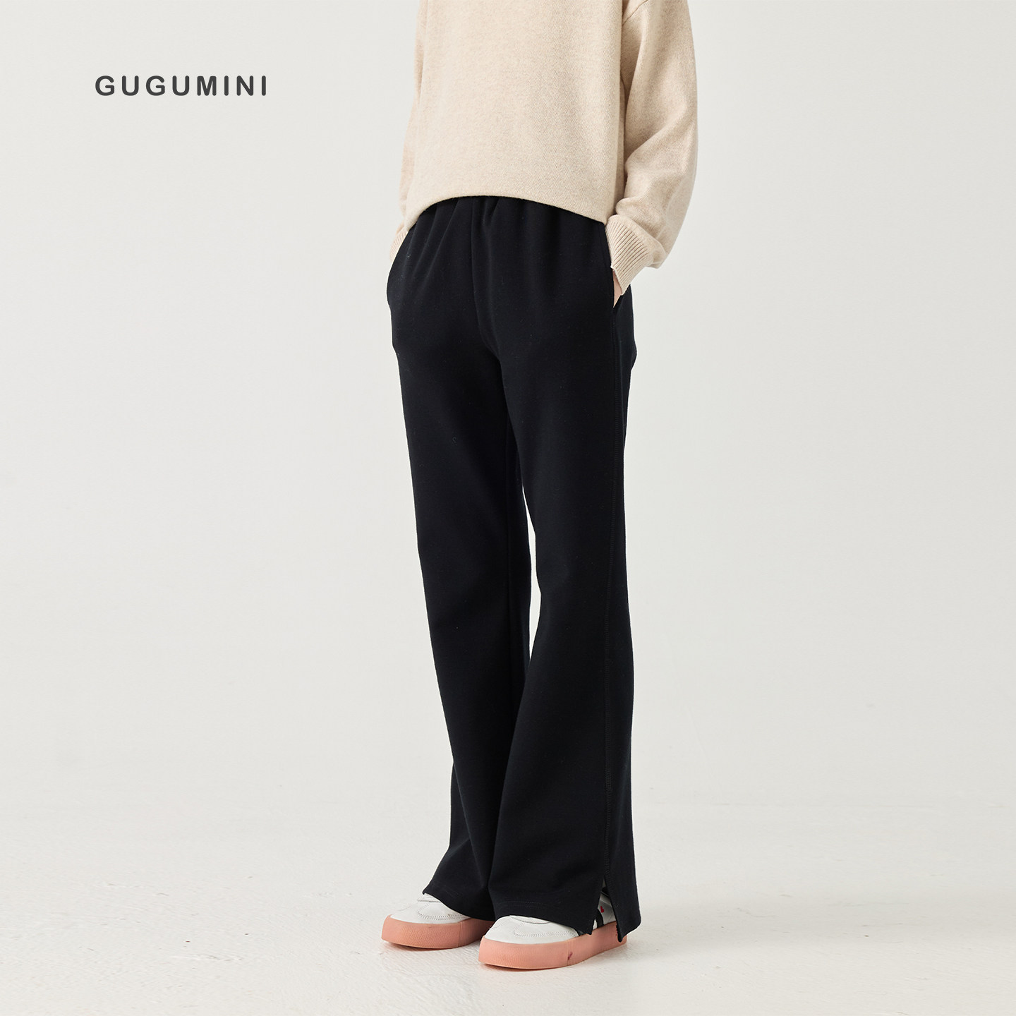 gugumini秋季百搭喇叭裤图片