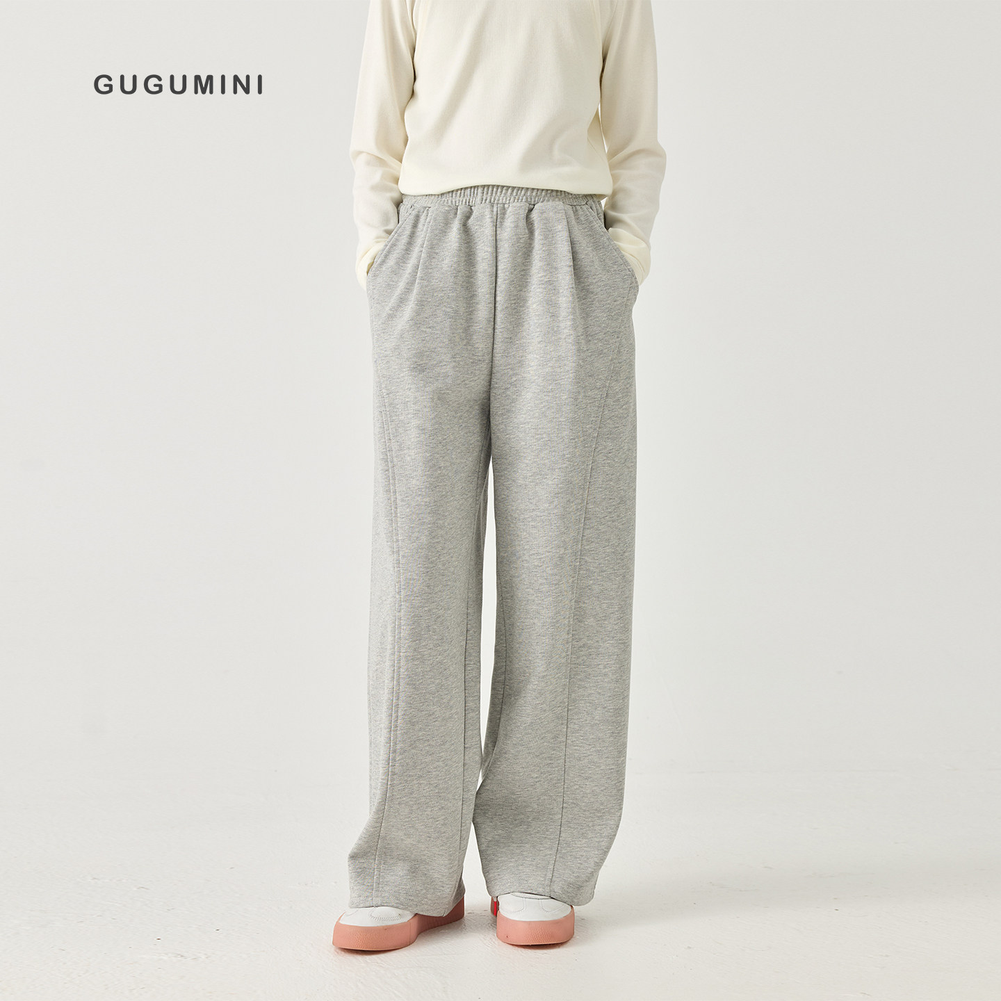 gugumini童装宽松版运动长裤图片