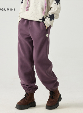 gugumini童装2025冬季男女童学生刚需科考拉绒抗静电超保暖加绒裤