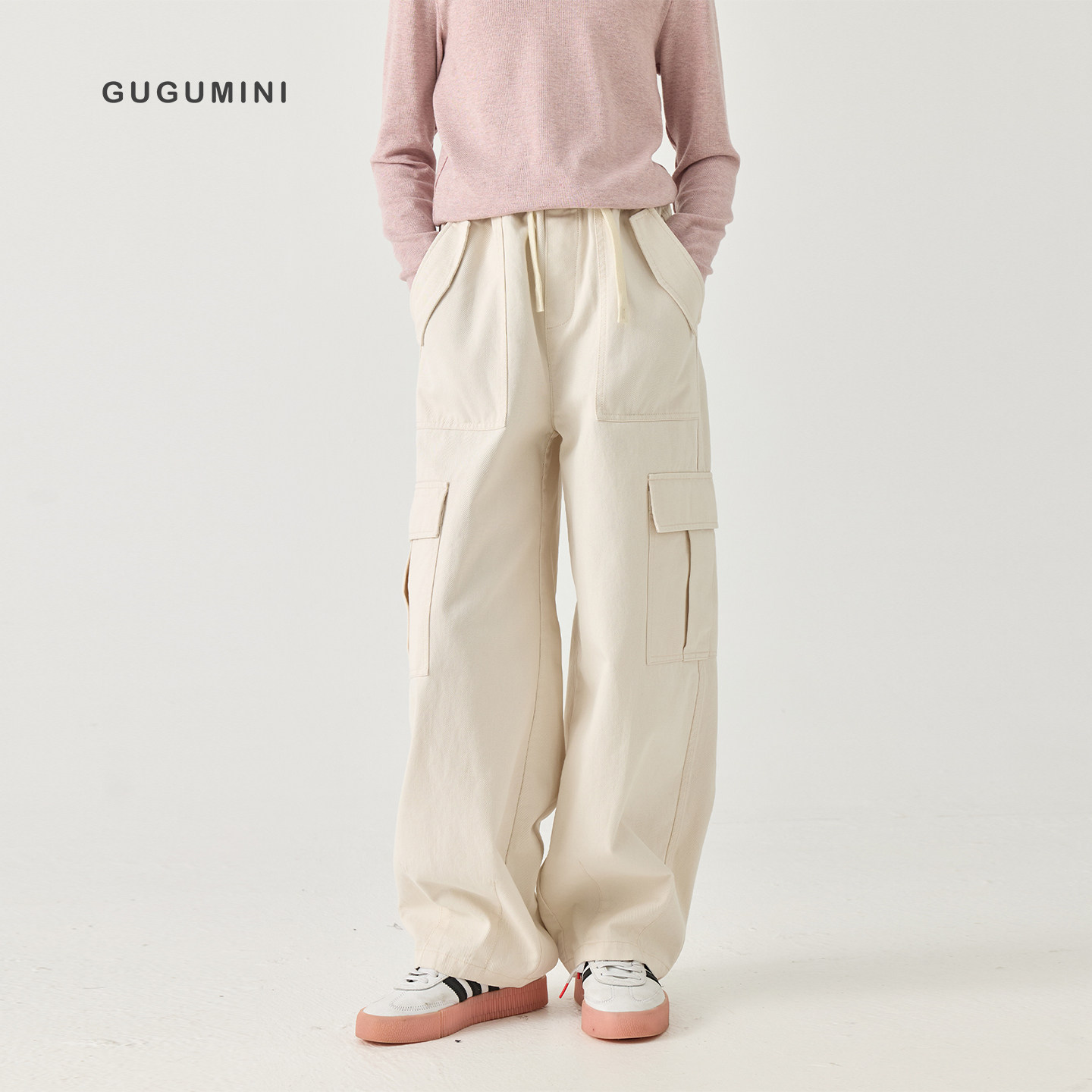 gugumini童装秋冬全棉工装裤图片