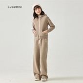 超亲肤保暖羊毛绒加厚运动套装 gugumini童装 2025秋冬女童学生新款