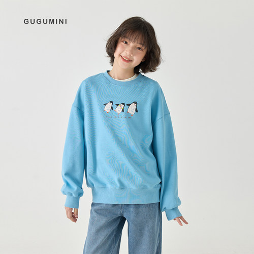 gugumini童装2026秋季全棉卫衣