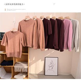 法式高定自制 举身投足散发魅力 女通身麻花出口山羊绒衫4件套