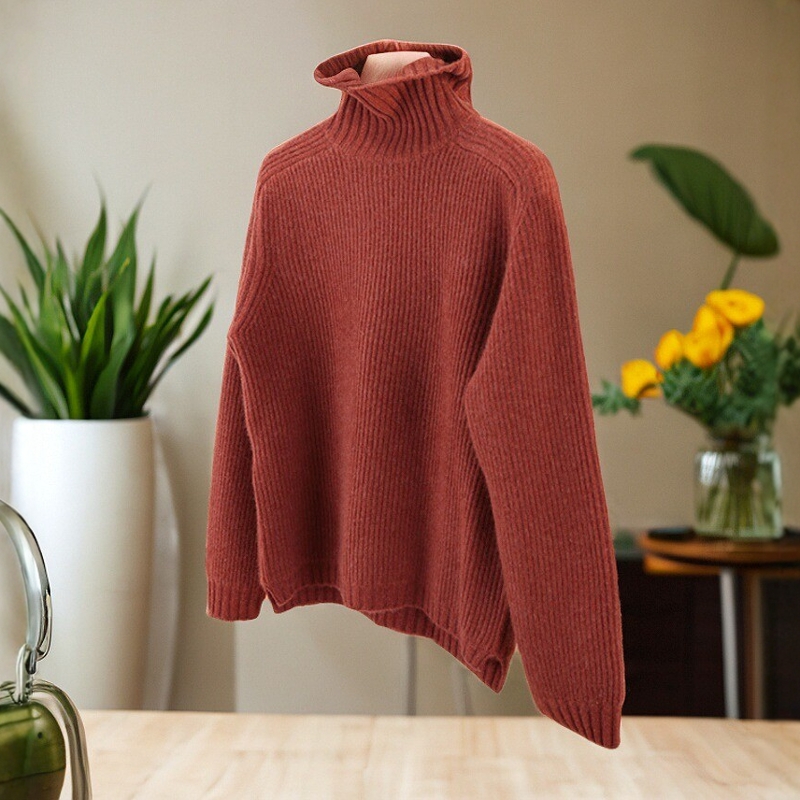 糯软厚重高领护颈出口山羊绒