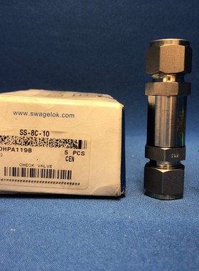 世伟洛克 SS-8C-10 Poppet 止回阀固定压力 1/2