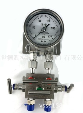 北京双膜片高静压差压表YCAN-100.AH+J11-5耐震配五阀组